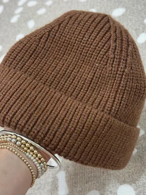Lululemon merino Wool Ribbed Knit Beanie s/m chocolate Brown Unisex winter hat thumbnail 9