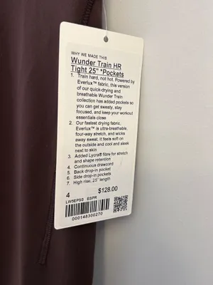 NWT Lululemon Wunder Train High-Rise Tight with Pockets 25" size 4 Espresso thumbnail 7