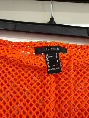 Forever 21 Vibrant Orange Crochet Mesh Pants thumbnail 2