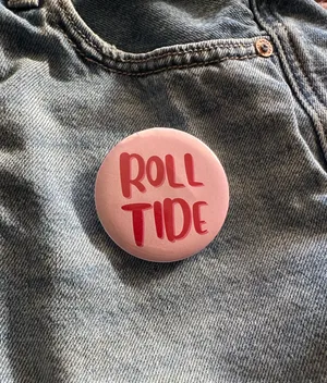 Handmade Alabama game day button pins thumbnail 5