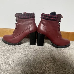 Dolce by Mojo Moxy WitchyFaux‎ leather Red-burgundy ankle boot Whimsigoth Size 8 thumbnail 4