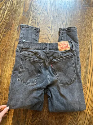 Levi's Wedgie Skinny Jeans - Charcoal Black thumbnail 6