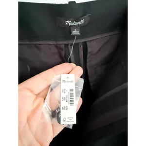 Madewell | NWT Harlow Superwide-Leg Trouser Brushed Twill Black Pants | Sz 4 thumbnail 6
