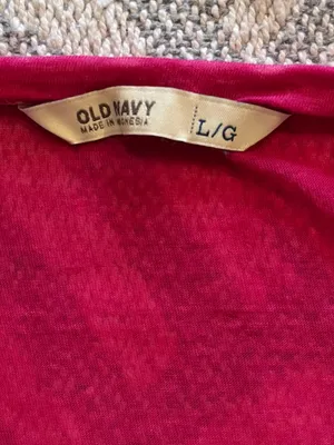 OLD NAVY Pink V-Neck Shirt Large thumbnail 3
