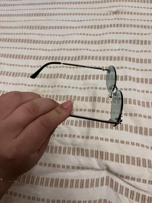 Rimless Round Blue Sunglasses thumbnail 8