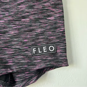 Fleo Purple Black Heathered Original OG Shorts Small Gym Workout thumbnail 2