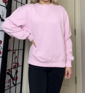 Basic Pink Crewneck Pullover Sweatshirt | Gear For Sports Big Cotton thumbnail 1