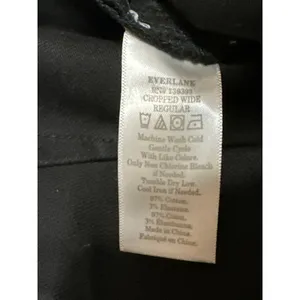 Everlane Women's Black High Rise Baggy Cropped Wide Leg Denim Jeans Pants Size 4 thumbnail 5