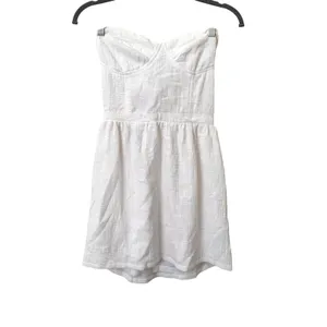AURA Sleeveless Babydoll Mini Dress‎ White NWT Small thumbnail 2