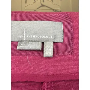 Anthropologie Square Neck Linen Blend Mini Cargo Stretch Dress 10 Burgundy Boho thumbnail 5