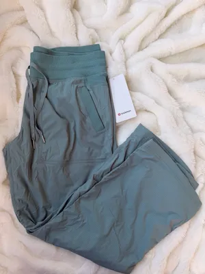 lululemon athletica Olive Green Drawcord Wide-Leg Track Pants thumbnail 5