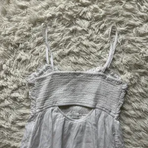 American Eagle Ruffle Upper Back Cutout White Mini Dress New With Tags Size M thumbnail 9