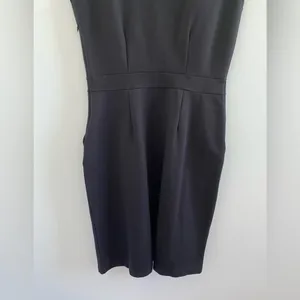 Quince Black Ultra Stretch Ponte Knit Cap Sleeve Dress Size Medium Minimalist thumbnail 10