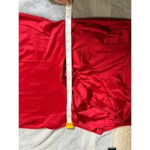 Oysho NWOT Size Large Red Maxi Dress Satin Sleeveless High Neck Tie Cocktail Party thumbnail 9