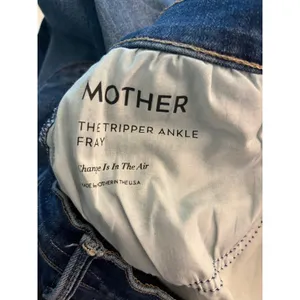 Mother The Tripper Ankle Fray Jeans 29 Blue Change Is In The Air Wash Raw Hem thumbnail 8