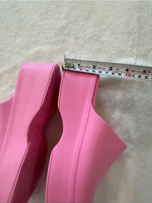 Steve Madden Pink Platform Slide Sandals Size 7 Chunky Comfort Slides thumbnail 6