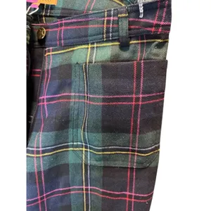 Vilagallo Tartan Plaid Scallop Hem Pants Pink Trim NWT 38 US 8 thumbnail 7