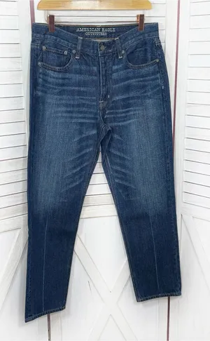 American Eagle Vintage High Rise Straight Leg Button Fly Jeans Size 8 Ankle thumbnail 1