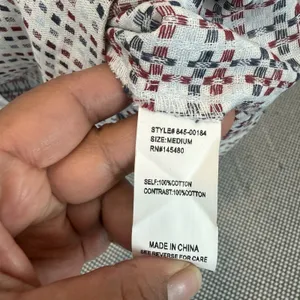 Mo:vint By Anthropologie Dress Dot Textured V Neck Button Down Short Sleeve M thumbnail 5