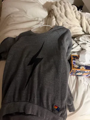 Aviator Nation Lightning Bolt Sweatshirt Grey thumbnail 3