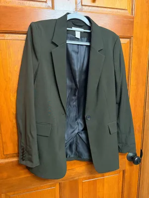 H&M Olive Green Blazer thumbnail 1