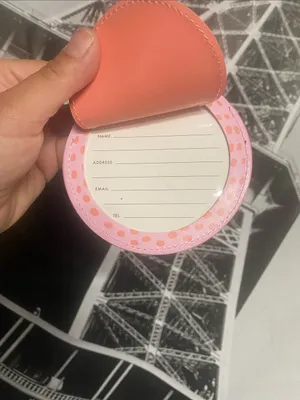Kate Spade ♠️ pink Spade Luggage Tag NWT thumbnail 5
