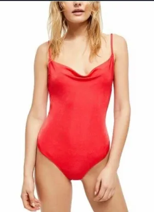 Free People Small Intimately NEW Cowl in the Club Thong Bodysuit BNWTS SMALL thumbnail 5