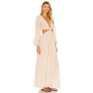 Indah Julie Maxi Dress Size Small Cream Cut Out Boho Lightweight Beach thumbnail 9