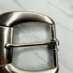 Silver Tone Simple Basic Belt Buckle Rounded Rectangle Frame ✨ thumbnail 4
