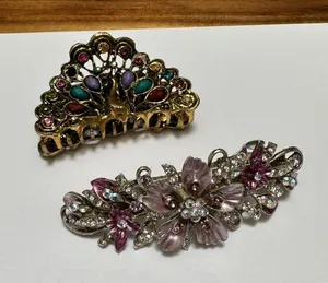 Lot Of 2 Hair Clip / Hair Accessory - Rhinestone thumbnail 1