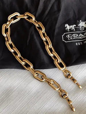 Coach Gold Chunky Chain Link Strap thumbnail 3