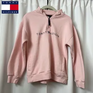 Tommy Hilfiger Light Pink Quarter Zip Sweatshirt With Pockets Kid's Extra Large thumbnail 2