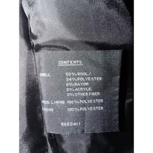 FS Limited Black Wool Blend Hooded Zip Front Coat Women Size M thumbnail 7