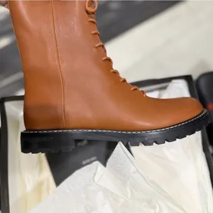 NIB J. Crew Gwen lug-sole leather lace-up tall shaft boots, New thumbnail 4