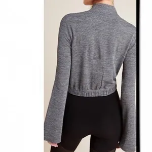 Free People Movement Off The‎ Grid Jacket Flare Sleeve Charcoal Combo Medium thumbnail 2