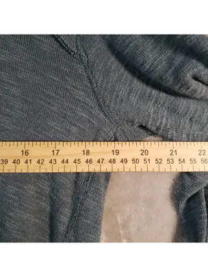 Free People We The Free Women's Knit Pullover Sweater Blue Cowl Neck Raglan Long Sleeve M thumbnail 4