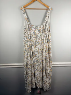 Abercrombie & Fitch floral Cinched Neck Slip Midi Dress Side Slit SIZE XXL thumbnail 10