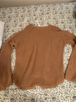 lululemon athletica Scoopneck Waffle Knit Sweater - Camel thumbnail 2