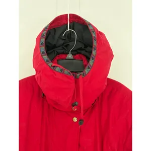 VTG L.L. Bean Penobscot Parka Medium Petite Red Goose‎ Down Hooded Jacket Coat thumbnail 12