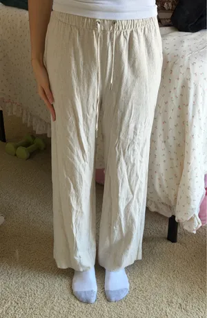 Thirty Years Linen Pants Tan thumbnail 1