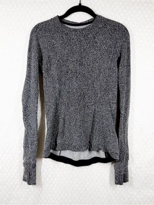 Lululemon Black White Runderful Long Sleeve Top thumbnail 2