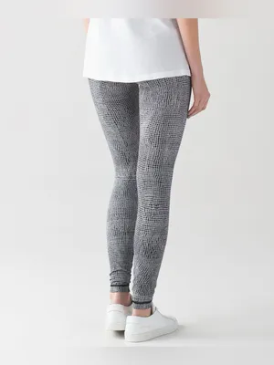Lululemon Wunder Under Pant III Fall Net White Black‎ Leggings Size 2 thumbnail 2