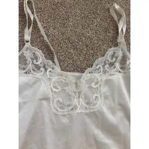 JCPenney Camisole 34 Ivory Vintage Lace Silky Antron III Nylon ILGWU Made in USA thumbnail 3