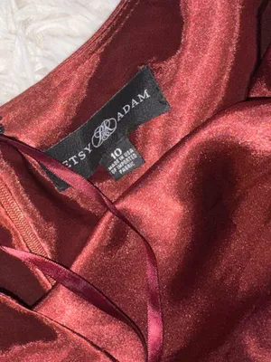 NEW NEW Betsy & Adam Charmeuse Halter nutmeg Dress Sz 10 thumbnail 7