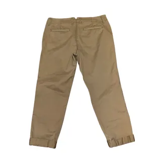 Vintage cuffed khaki pants stitched rolled hem embroidered moose logo thumbnail 3