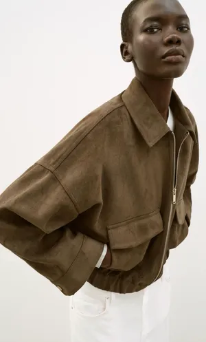 ZARA Suede Jacket Faux thumbnail 2
