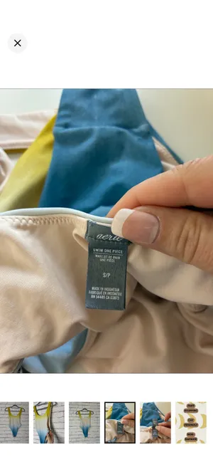 Aerie Super Scoop High Cheeky Ombré O Ring One Piece Swimsuit Small. NWOT. Gorgeous yellow to blue colors. Open keyhole sides. High cut. Low scoop. 12” bust thumbnail 6