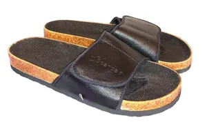 Spandals Exfoliating Sandals Unisex Medium NWT Foot Scrub‎ Spa Slides Black thumbnail 1