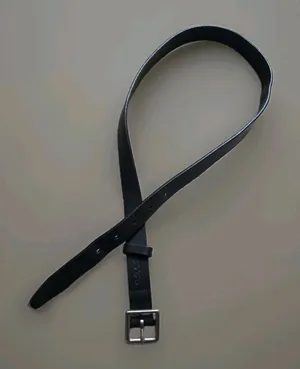 Coach Black Leather Belt Silver Tone Metal Buckle Women Men Unisex Size 36 thumbnail 1