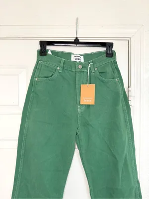 Reformation NWT Green Grass High-Rise Straight‎ Jeans Size 26 thumbnail 3